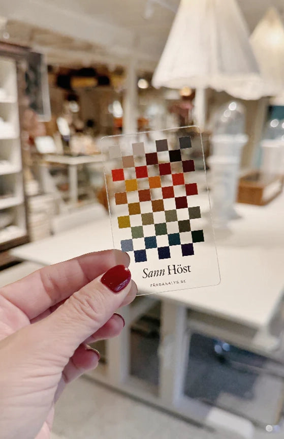 Färganalyskort i plexi