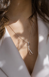 Shiawase halsband med kulkedja, silver