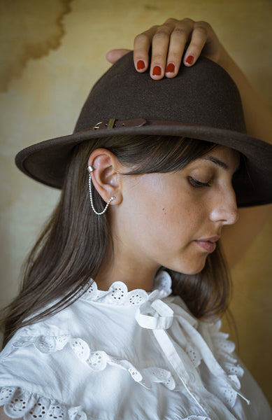 Issho earcuff, silver