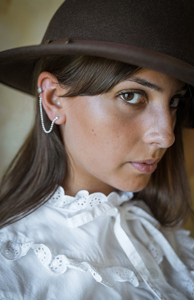 Issho earcuff, silver