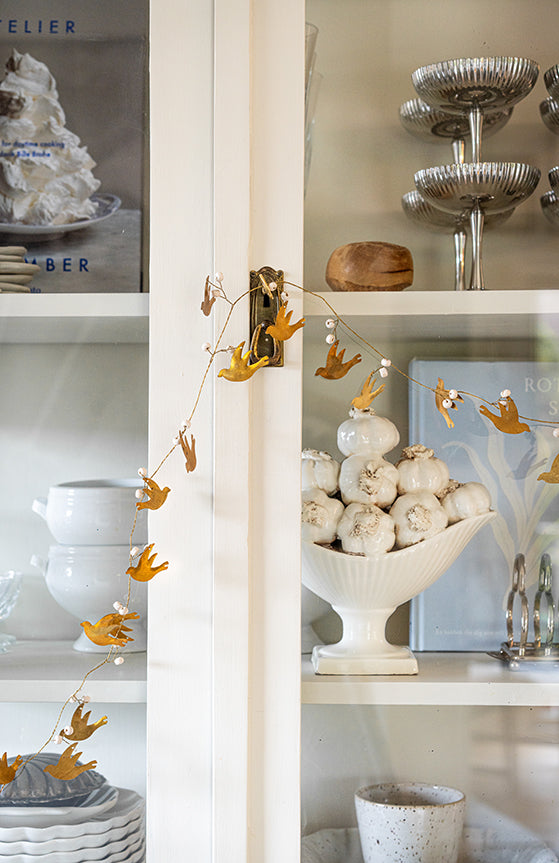 Fågelgirlang i mässing