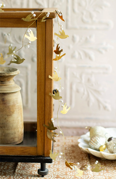 Fågelgirlang i mässing