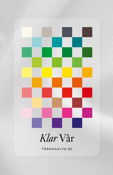 Färganalyskort i plexi