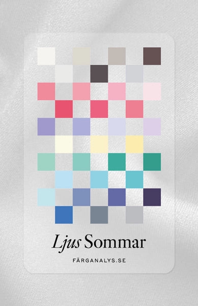 Färganalyskort i plexi