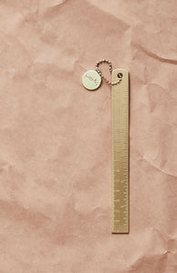 Linjal i mässing, 15 cm